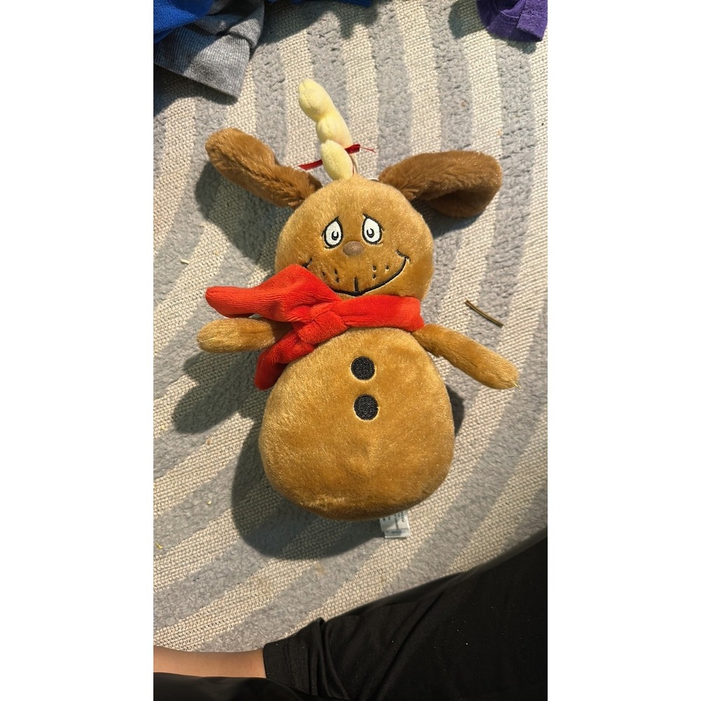 Dr. Seuss Max the Dog Plush with Antler and Red Scarf